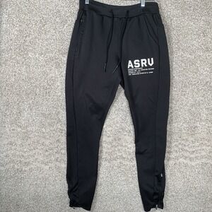 ASRV Pants Mens Size Medium Black Jogger  Gym Performance Activewear Drawstring